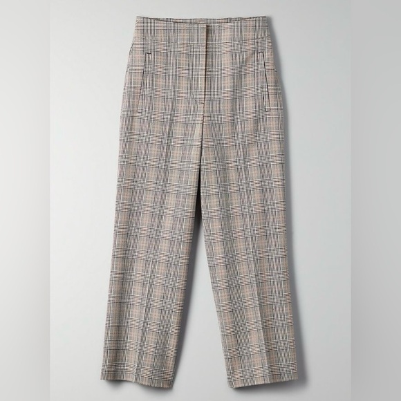 Aritzia Pants - Aritzia Little Moon Malva Plaid Check Wide Pants